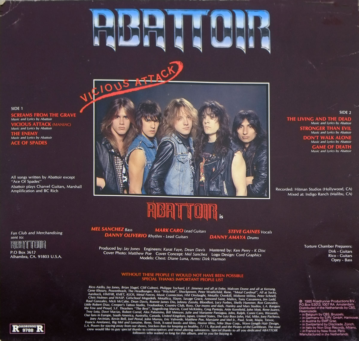 High Resolution Photo abattoir vicious attack roadrunner Vinyl Record